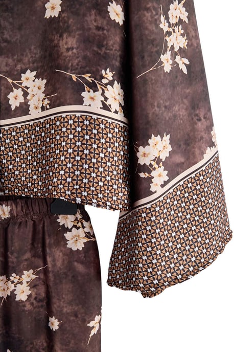 TRENDYOLMİLLA Dam Flerfärgad Blommig Lång, Regular fit Pyjamas- Set - Image 4