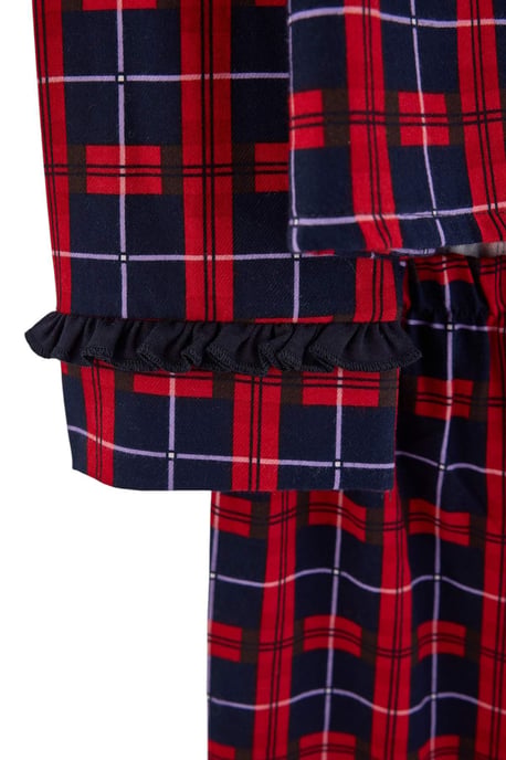 TRENDYOLMİLLA Dames Rood Geruit Lang, Regular fit Pyjama- Sets - Image 5