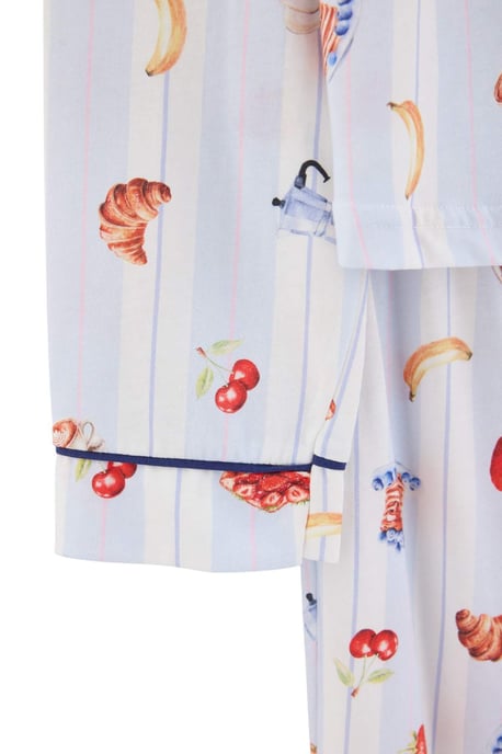 TRENDYOLMİLLA Dam 2-pack Flerfärgad Med grafiskt tryck Lång Loungewear Regular fit Pyjamas- Set - Image 2