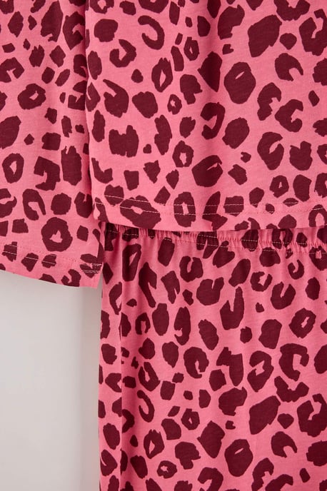 TRENDYOLMİLLA Dames 2-pack Paars Animal print Lang Loungewear Regular fit Pyjama- Sets - Image 2