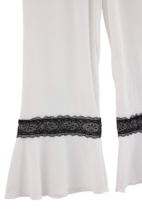 TRENDYOLMİLLA Dames 2-pack Wit Effen Lang Loungewear Regular fit Pyjama- Sets - Image 3