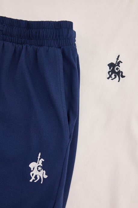 TRENDYOL MAN Men's Ecru Slogan Long Regular fit Pajama Sets - Image 5
