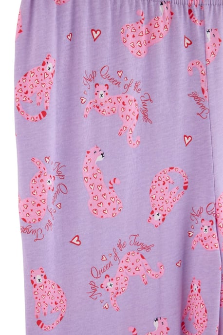TRENDYOLMİLLA Dam 2-pack Lila Djurmönster Kort Loungewear Regular fit Pyjamas- Set - Image 5