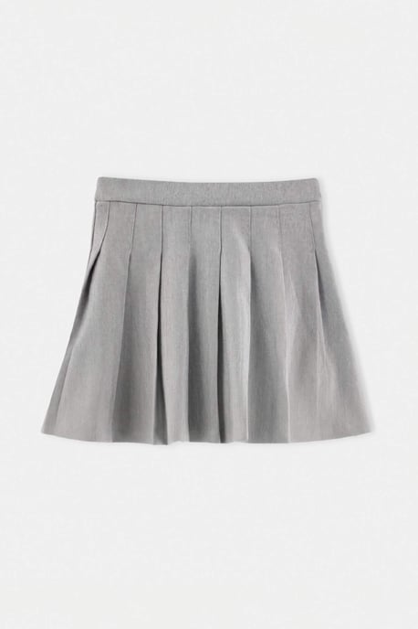 TRENDYOLKIDS Girls Gray Plain Short / Mini Basic A-line Skirts - Image 2