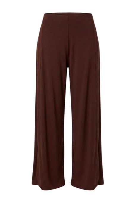 TRENDYOLMİLLA Women's Brown Plain Wide Leg Normal waist Trousers - Image 4