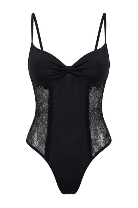 TRENDYOLMİLLA Women's Black Plain Sleeveless Regular fit Bodysuits - Image 5