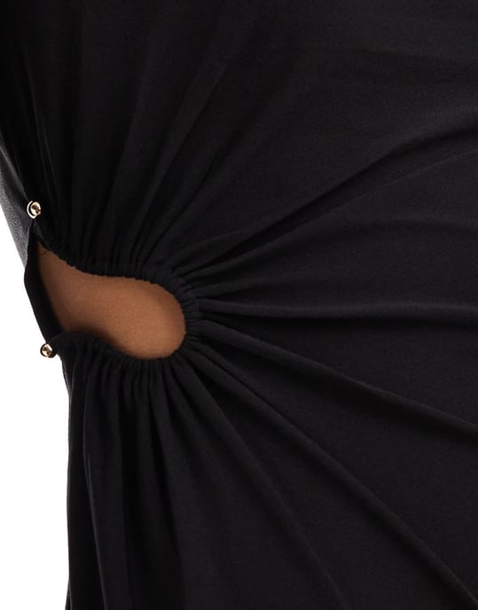 Vero Moda cut out draped mini dress in black - Image 3