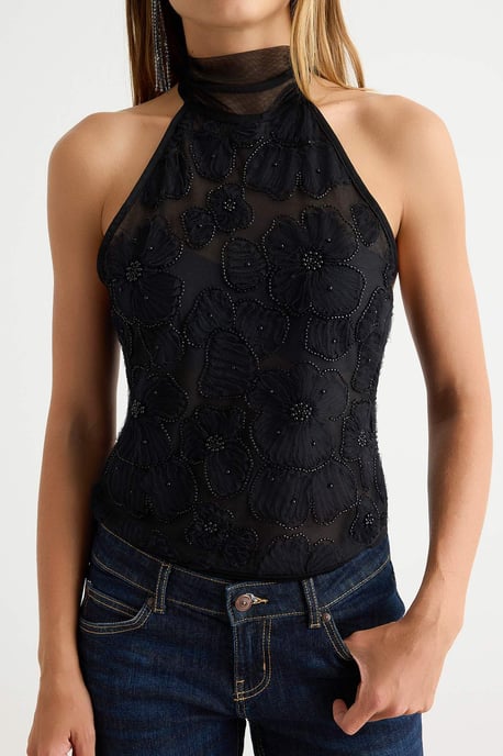 TRENDYOLMİLLA Dames Zwart Effen Lang, Getailleerd Bodys - Image 5