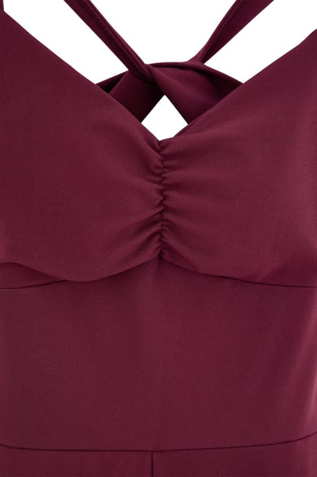 TRENDYOLMİLLA Dames Paars Effen Mouwloos Sportswear Getailleerd Jumpsuits - Image 3