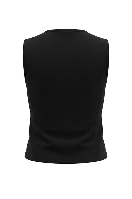 TRENDYOLMİLLA Women's Black Color block Sleeveless Regular fit Vests - Image 2