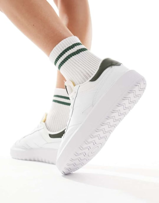 New Balance CT302-skor i vitt och grönt - Image 3