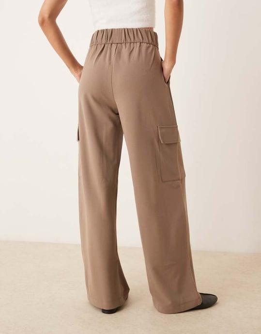 JDY side pocket cargo trousers co-ord in brown - Image 2