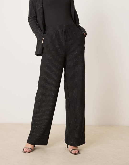 JDY wide leg trousers co-ord in black - Image 2