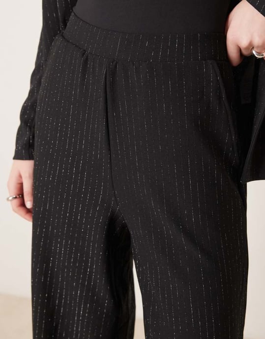 JDY wide leg trousers co-ord in black - Image 4