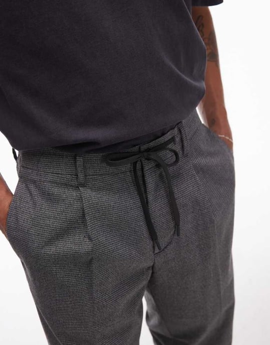 Selected regular tapered trousers in grey - Image 2