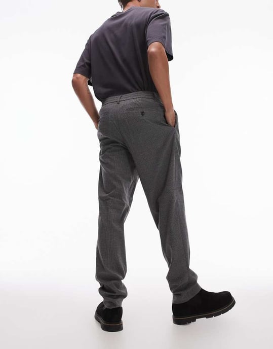 Selected regular tapered trousers in grey - Image 3