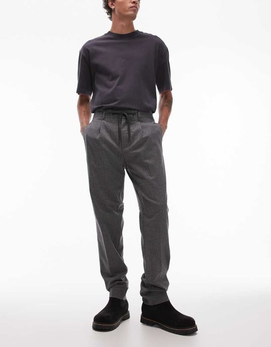 Selected regular tapered trousers in grey - Image 4