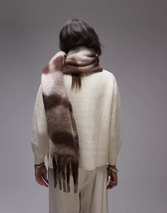 Topshop Sydney plädscarf i abstrakt leopard - Image 4
