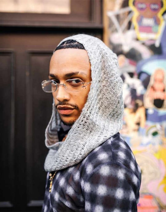 Labelrail x OliBrom grey knit bonnet - Image 2