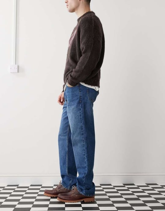Dr Denim Dash regular fit straight leg in stray dark used - Image 2
