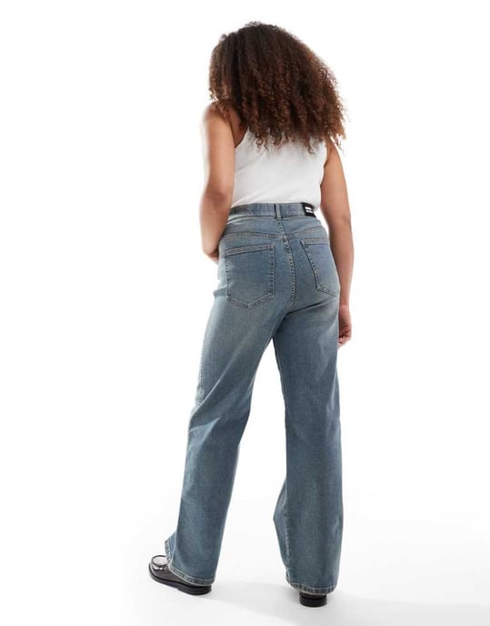 Dr Denim Plus Moxy straight leg jeans in cape mid dirt used - Image 2