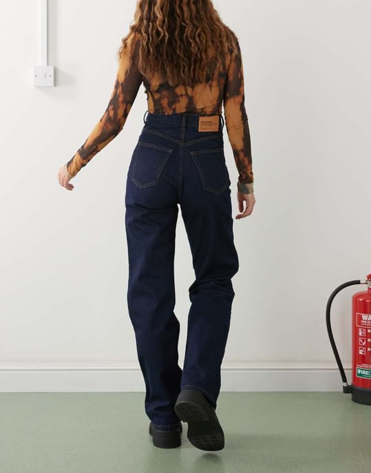 Dr Denim Echo regular fit straight leg in rinse dark blue wash - Image 3