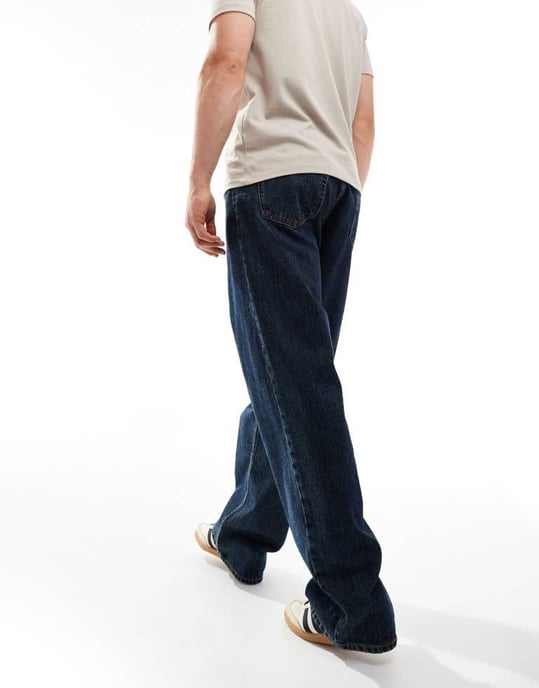 Dr Denim Omar wide straight leg jeans in canyon dark retro wash - Image 2