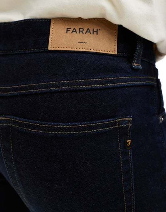 Farah Drake slim jeans in denim rinse - Image 3