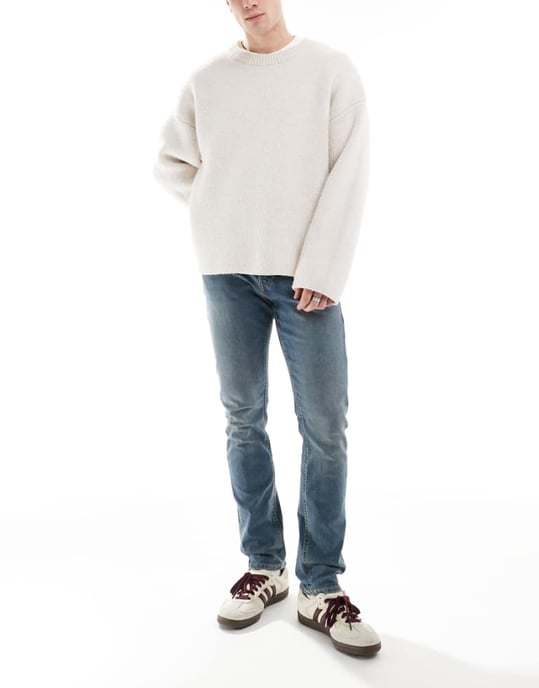 Jack & Jones Glenn slim fit jeans i vintage blå tvätt - Image 1