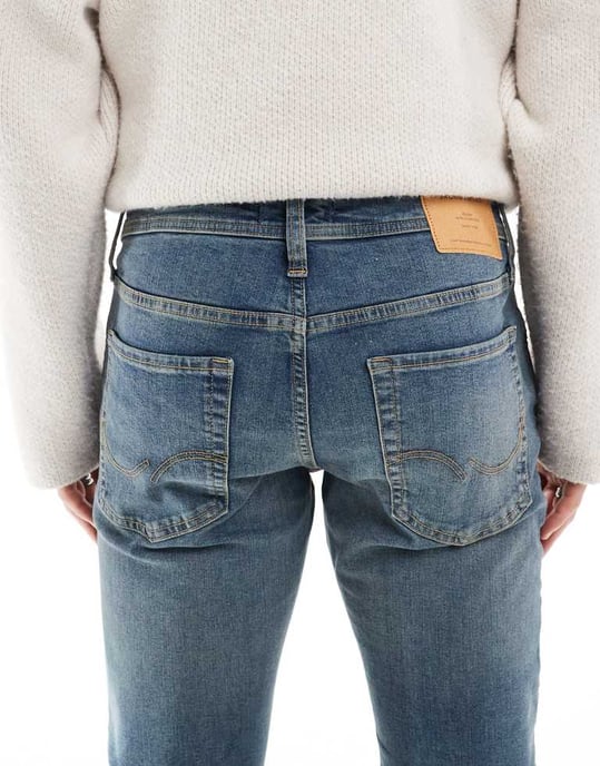 Jack & Jones Glenn slim fit jeans i vintage blå tvätt - Image 4