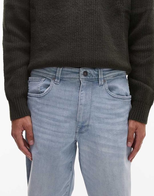 Selected Toby slim tapered jeans in light blue - Image 4