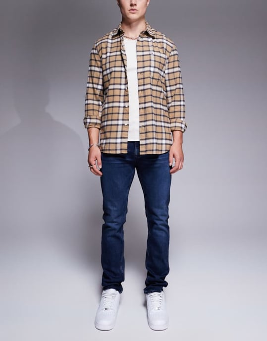 HUGO Red 708 slim fit jeans i mörkblå - Image 1