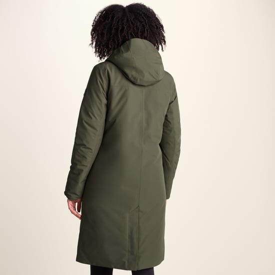 Dalton Womens Longline Waterproof Insulated Coat - Khaki - Image 2