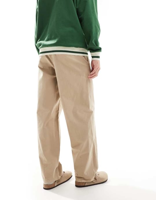 ONLY & SONS loose fit trouser in light brown - Image 3