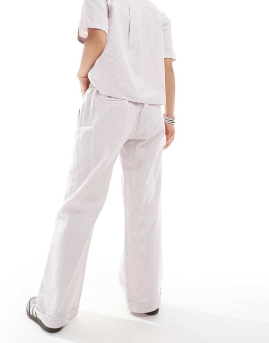 JJXX pyjamastil byxor i rosa rand - Image 4