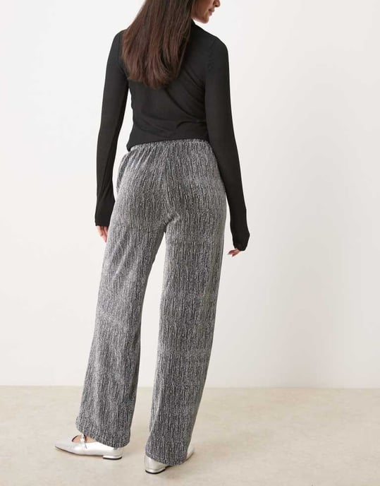 Selected Femme trouser in silver - Image 3