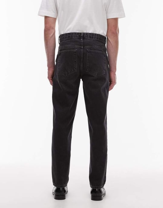 Topman tapered jeans i tvättad grå - Image 2