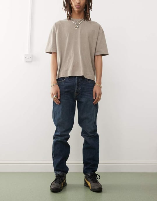 Dr Denim Rush regular fit jeans in canyon dark used darkwash blue - Image 1