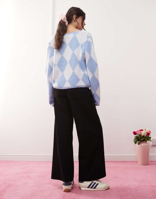 Miss Selfridge wide leg jean in clean black - Image 2