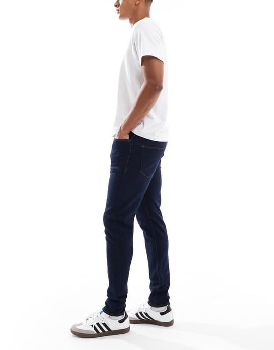 French Connection tapered jeans in dark wash blue - Image 1