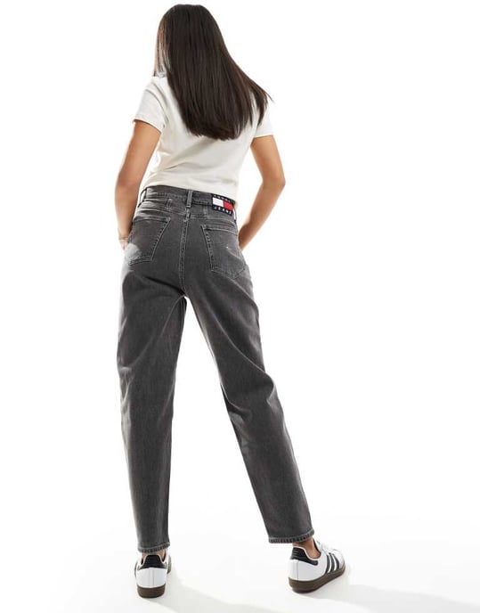 Tommy Jeans ultra high mom jeans in washed black - Image 2