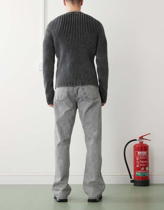 Dr Denim Kit regular fit mid waist bootcut leg in ash grey wash - Image 3