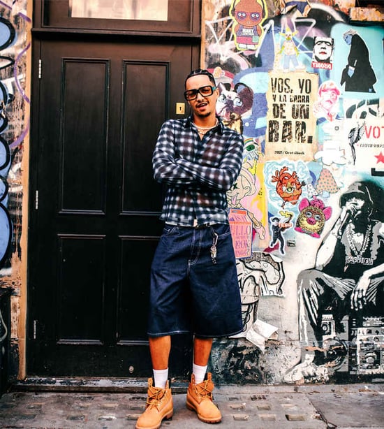 Labelrail x OliBrom fitted shirt in sheer grey white check - Image 1