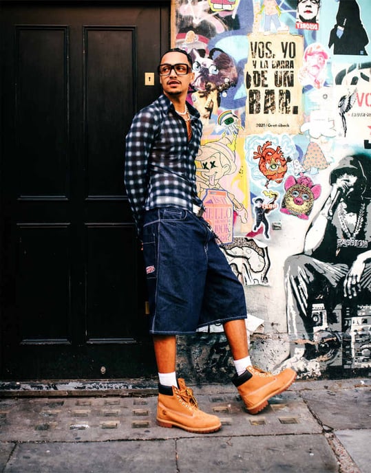 Labelrail x OliBrom fitted shirt in sheer grey white check - Image 4