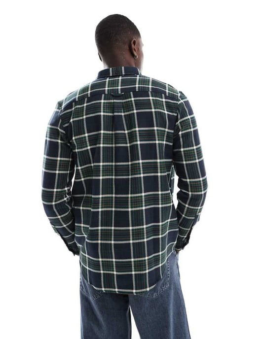 Farah Marcelo check longsleeve shirt in navy - Image 2