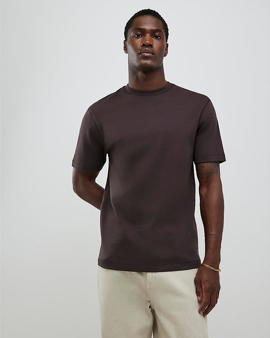 River Island Mens T-Shirt 4 Pack Blue Slim Fit - Image 4