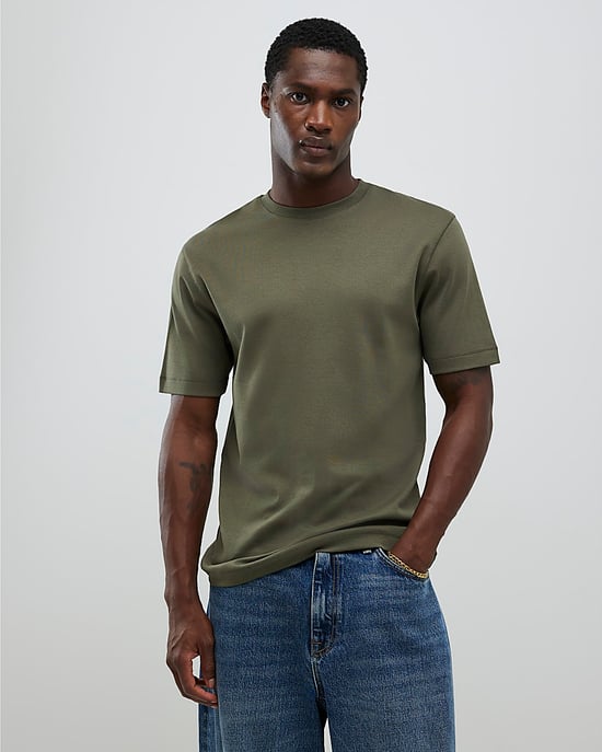 River Island Mens T-Shirt 4 Pack Blue Slim Fit - Image 5