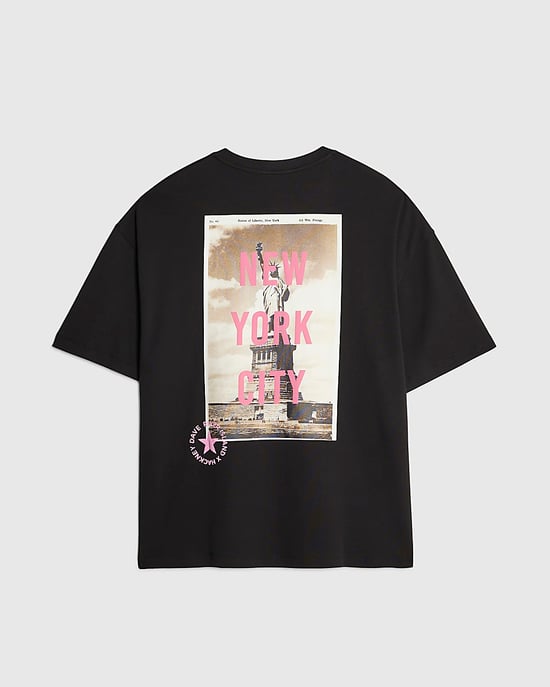 River Island Mens T-Shirt Real Hackney Dave Black New York - Image 6