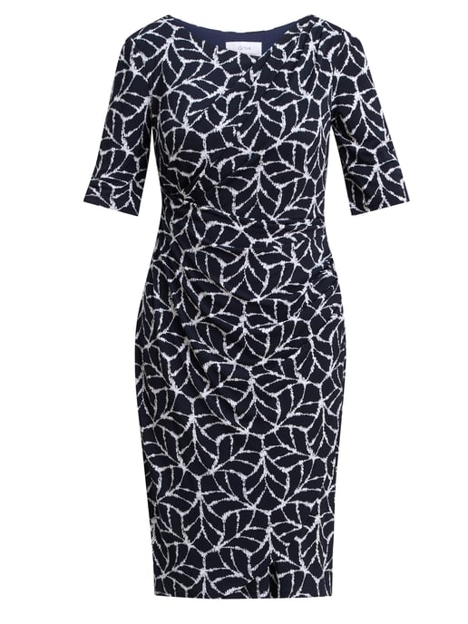 Queenie Abstract Print Jersey Dress - Image 5