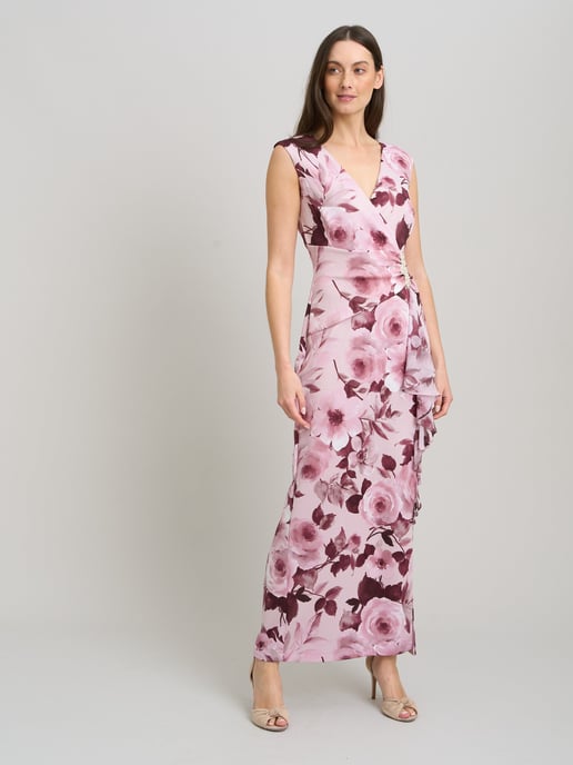 Perla Stretch Floral Diamante Trim Maxi Dress - Image 2